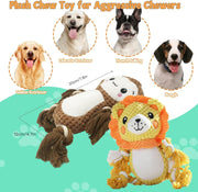 Stuffed Squeaky Dog Toys Plush Toys Assortment Value Bundle Puppy Pet Squeak Toy For Medium Large Dogs