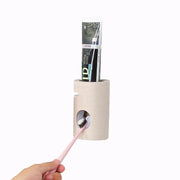 Automatic Toothpaste Squeeze Set Suction Wall Toothbrush Rack