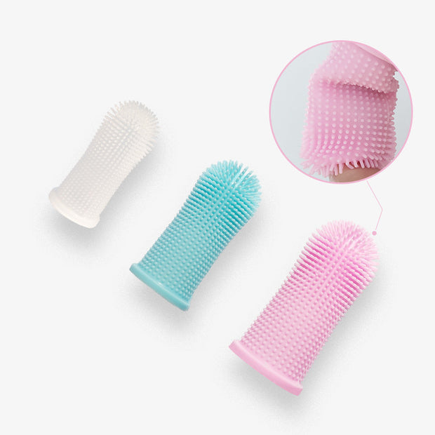 Soft Silicone Pet Finger Toothbrush with Case